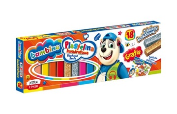 PLASTELINA 18 KOL KWADRATOWA BAMBINO Z ATESTEM