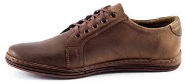 МУЖСКАЯ КОЖАНАЯ ПОВСЕДНЕВНАЯ ОБУВЬ 320 КОРИЧНЕВАЯ 48