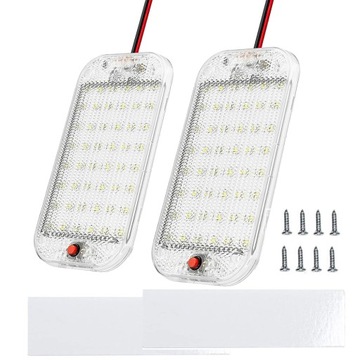 LAMPA Z WŁĄCZNIKIEM 48 LED 12V-85V KABINA 2 SZT