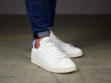 Adidas SKÓRA męskie buty sneakersy białe tenisówki tramki skórzane
