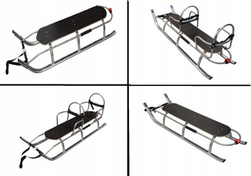 Санки Duo, тандем-близнецы, большие, со спинкой для детей, прочные, легкие лямки.