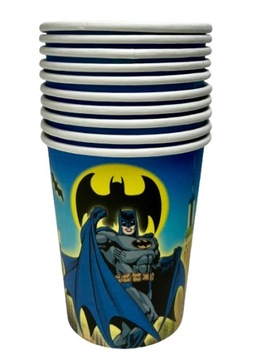KUBECZKI JEDNORAZOWE BATMAN 10 SZT HAPPY BIRTHDAY