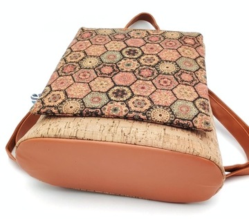 Пробковый рюкзак, пробковая сумка 2-в-1, формат А4, веганский, эко-урбанистический