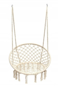FOTEL WISZĄCY * HUŚTAWKA BOHO * NA TARAS DO OGRODU