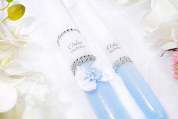 СВЕЧА И КРЕСТАЛЬНАЯ ОДЕЖДА ДЛЯ КРЕЩЕНИЯ + БЕСПЛАТНЫЙ ЧЕХОЛ