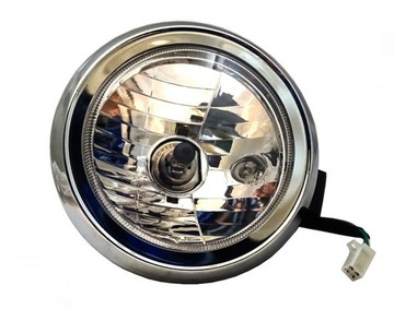 JUNAK M12 REFLEKTOR PRZÓD KOMPLETNY CHROM HS1