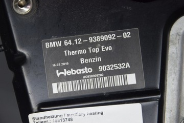 WEBASTO BMW 3 G20 G21 4 G22 G23 БЕНЗИНОВЫЙ