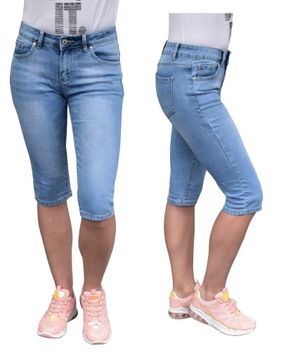36/S, Rybaczki jeansowe damskie szorty K0016