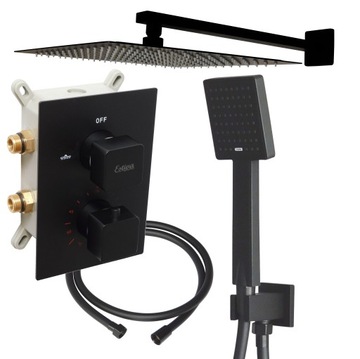 ЧЕРНЫЙ КАСКАД Смеситель для УМЫВАЛЬНИКА, НИЗКИЙ, 20 см, Смеситель ДЛЯ ВАННОЙ ESTIVA