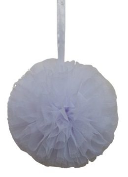 POMPON TIULOWY 12 cm OZDOBA POKOJU DZIECIĘCEGO,UROCZYSTOŚCI KOMUNII,CHRZCIN