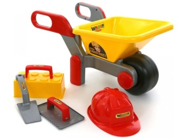 DUŻA MOCNA TACZKA + AKCESORIA MURARZA 5el Wader