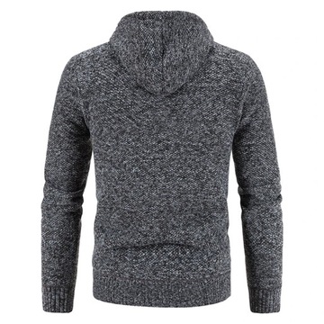 Winter Men's Cardigans Hooded Sweaters Slim FIit C