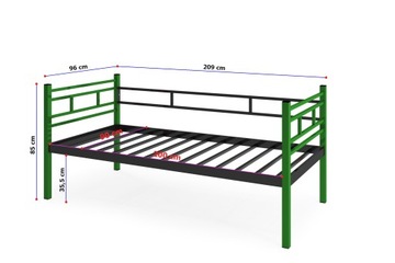 ОДИНОЧНАЯ МЕТАЛЛИЧЕСКАЯ КРОВАТЬ С КАРМАННЫМ МАТРАСОМ