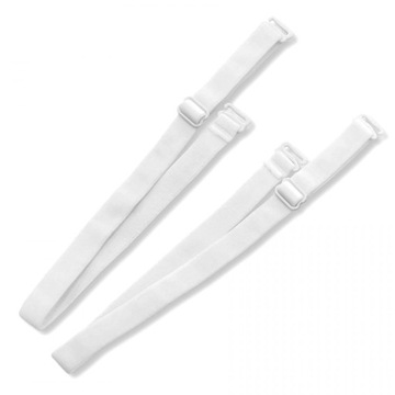 Ramiączka do biustonosza 2 szt, metalowe zapięcia, szerokośc 10mm biały