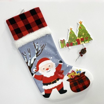 Skarpety na prezenty kominek MIX WZORÓW 4 szt 48cm