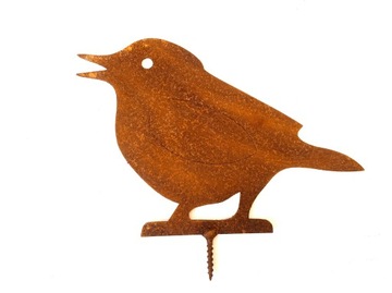 piękny Ptak dekoracja ogród doniczka, płot ozdoba