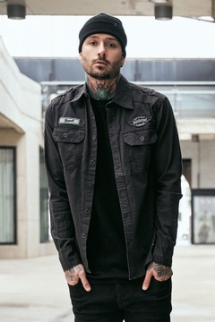 BRANDIT Luis Vintageshirt черная рубашка 4XL