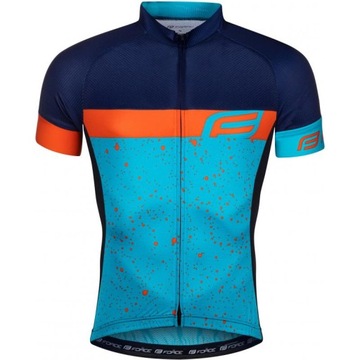 Force Jersey Spray niebiesko-pomarańczowe M