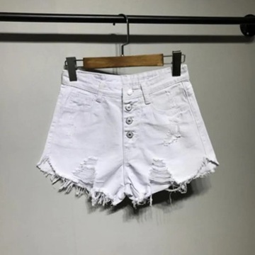 Summer Denim Shorts Women Tassel Ripped Jeans Shor