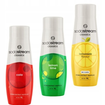SODASTREAM Syropy COLA + LEMON-LIME + LEMONADE ZERO