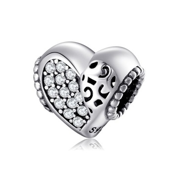 Zawieszka Charms Serce srebro S925