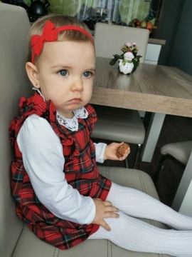 Детская повязка на голову, полностью красная