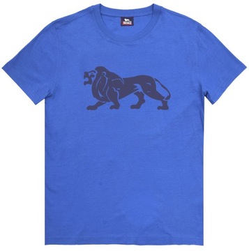 Koszulka męska t-shirt bawełniany niebieski z nadrukiem LONSDALE r.M