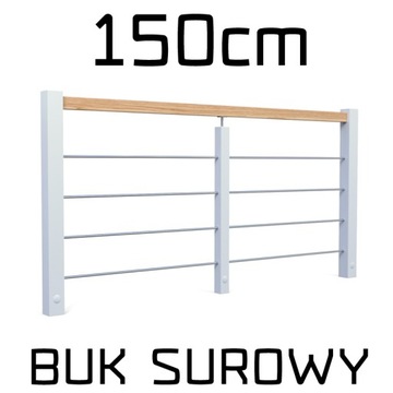 Balustrada barierka drewniana skandynawska 1,5m