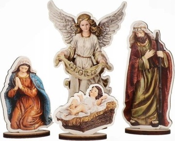 ФИГУРКИ ДЛЯ РОЖДЕСТВЕНСКОЙ НИТЧИ, НАБОР ИЗ 4 ПЕРСОНАЖЕЙ ДЛЯ STABLE V2 S