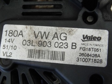 ALTERNÁTOR 03L903023B VW PASSAT B7 CC 1.6 2.0TDI
