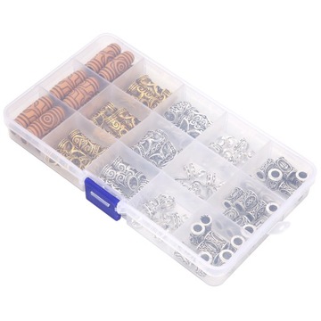 75шт античные серебряные золотые бусины для бороды