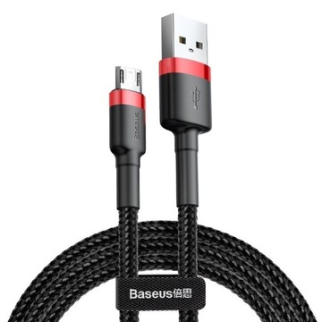 Kabel Micro USB Baseus Cafule 1.5A 2m czerw-czarny