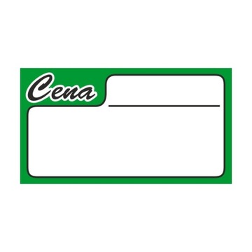 CENÓWKI KARTONOWE DUŻE 8,4X4,6cm 100szt ZIELONE