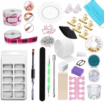 Набор акриловых гелей 2х30 мл БЕЛАЯ ПРОЗРАЧНАЯ ЛАМПА 54ВТ