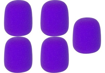 ЗАЩИТНАЯ КРЫШКА ДЛЯ МИКРОФОНА ГУБКА ДЛЯ МИКРОФОНА 70Х60ММ ФИОЛЕТОВАЯ 5 ШТ.