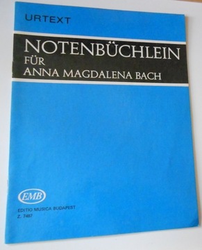 NOTENBUCHLEIN FUR ANNA MAGDALENA BACH nuty Urtext