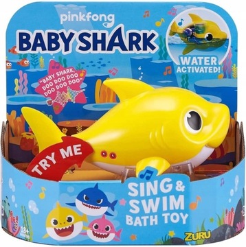 ZABAWKA DO KĄPIELI ZURU BABY SHARK ŚPIEWAJĄCY REKIN PŁYWAJACA RYBKA