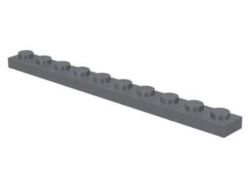 LEGO 4477 Płytka 1x10 Ciemny Szary DBG 4257526 1szt NOWA