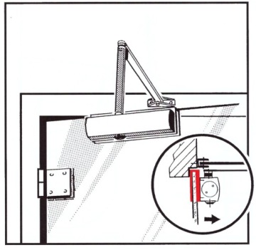 Доводчик для стеклянных дверей ASSA ABLOY DC200 серебристый