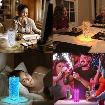 CRYSTAL NIGHT LAMP DIAMOND ROSE LED СЕНСОРНАЯ ЛАМПА DIAMOND + ПУЛЬТ ДИСТАНЦИОННОГО УПРАВЛЕНИЯ