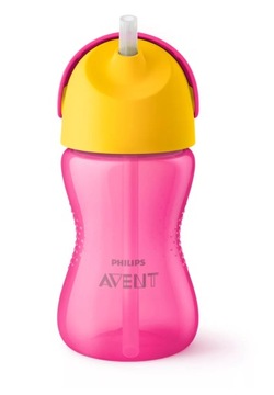 КРУЖКА PHILIPS AVENT С СОЛОМОЧКОЙ 12M+ РОЗОВАЯ SCF798/02 С ЗАКРЫТКОЙ 300 МЛ