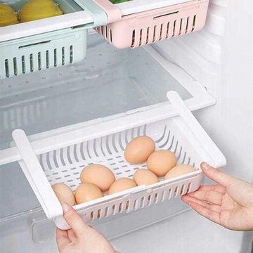 4x органайзер для холодильника, полка-контейнер, регулируемый ящик для еды, большой
