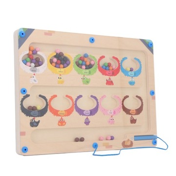 Деревянная магнитная игрушка-лабиринт с распознаванием цвета G4