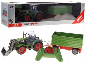 DUŻY TRAKTOR ZDALNIE STEROWANY Z PRZYCZEPĄ PILOT