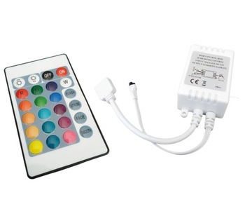 Sterownik taśmy LED RGB 72W z pilotem 24 przyciski