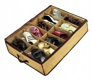 ОРГАНАЙЗЕР ДЛЯ ОБУВИ, 12 ПАР, КОРОБКА С КРЫШКОЙ НА МОЛНИИ