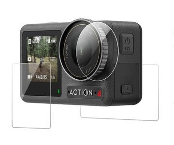 Szkła ochronne na ekran obiektyw do kamery DJI Osmo Action 3 4 3szt