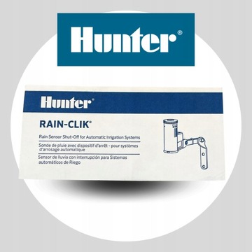 Czujnik Opadu Deszczu Hunter Rain Click Wyłącznik + 7,6M PRZEWODU