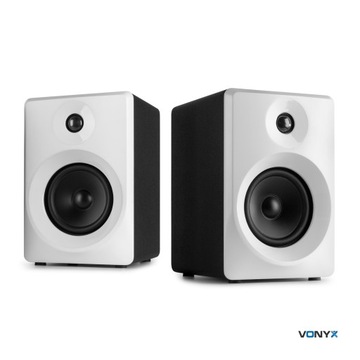 Monitory STUDYJNE AKTYWNE 140W 2 szt VONYX BIAŁE