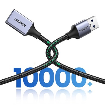 Удлинитель Ugreen Кабель-переходник USB (папа) - USB (гнездо) 3.0 5Гб